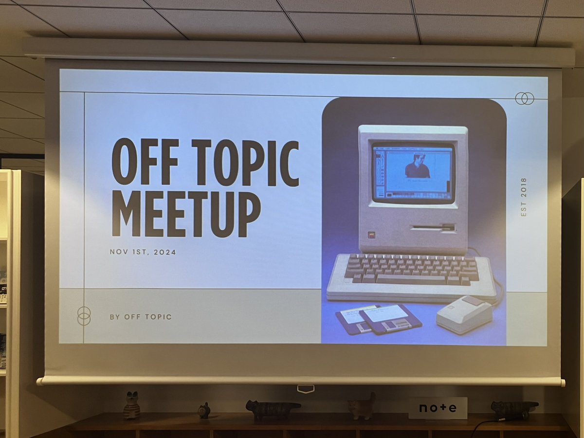himhim616's tweet photo. いつも聞いている国内外テック情報Podcast、Off Topic のミートアップイベント来れた！イントロもいつもと同じで、聞きたかったことも聞けて面白かった。運営の皆様ありがとうございました！
#offtopicmeetup https://t.co/CEexv3tc7Z