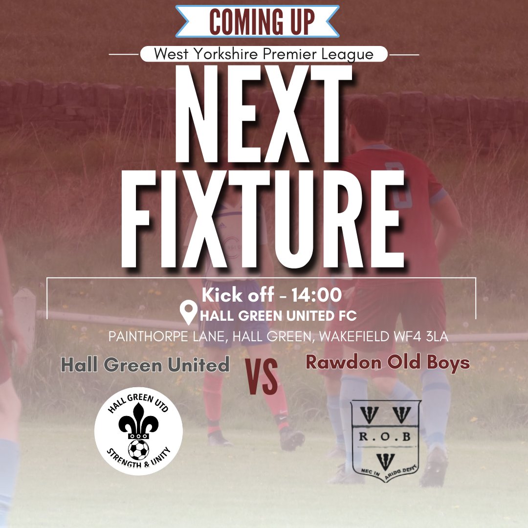 This weekend we're back to league action as we travel to table toppers <a href="/HallGreen_Utd/">Hall Green United</a> in what's sure to be a tough game.

2pm kick off!
