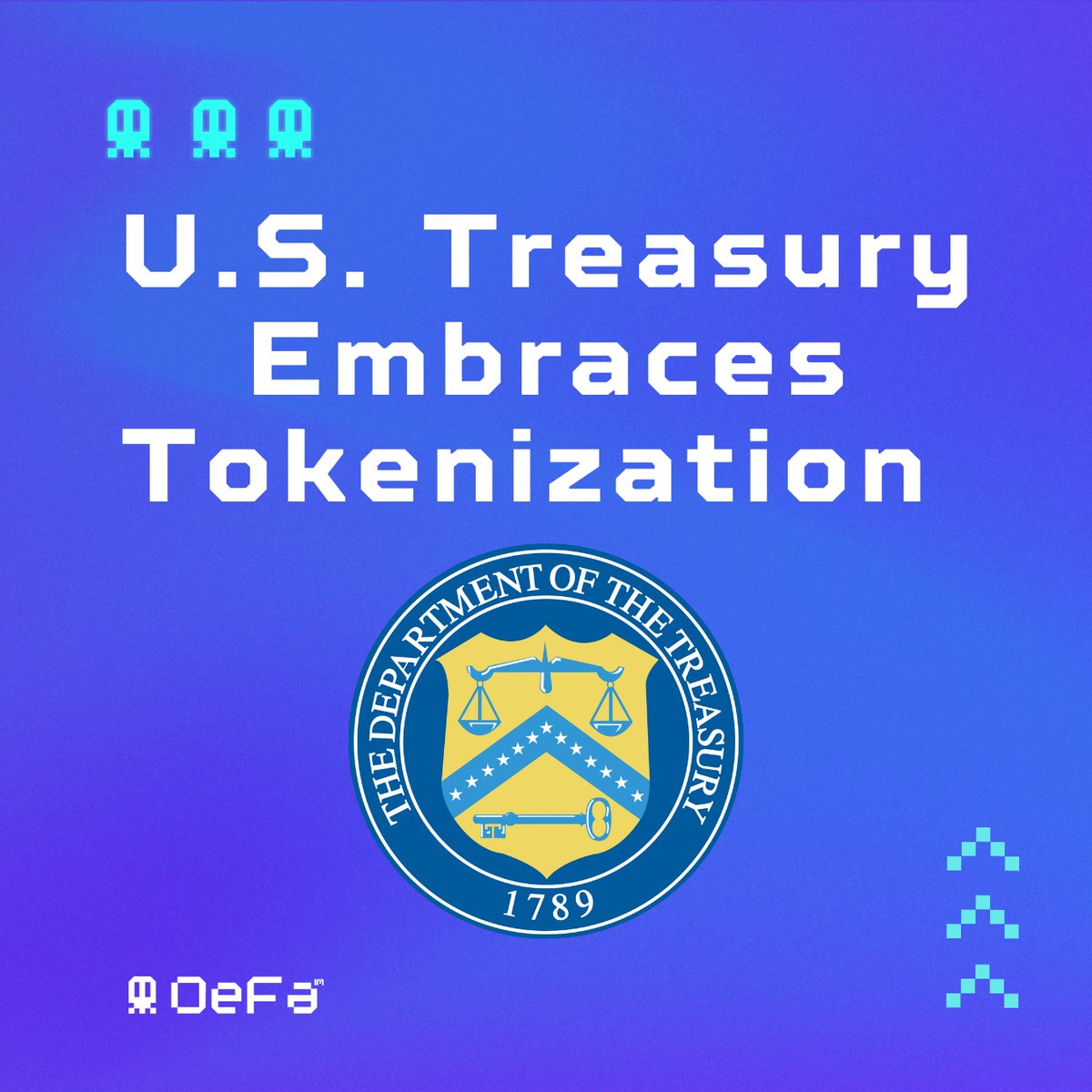 defaprimitive's tweet photo. Tokenization is gaining serious momentum 📈, with the @USTreasury recognizing its potential for streamlined settlements, efficient collateral management, and increased transparency, benefits that could impact the financial landscape as we know it.

At $DeFa, we’re already pioneering these principles by offering businesses stable revenue through On-chain invoice factoring 📜 . 

With the Treasury highlighting tokenized short-dated assets, DeFa positions itself as a forward-thinking solution, bridging the gap between traditional finance and blockchain-based solutions.

As tokenization continues to gain traction, DeFa’s approach aligns with the Treasury’s vision, creating pathways for stable ⚖, trusted, and innovative financial solutions.

You can learn more here: https://t.co/UejsBiOrtt.

 #DeFi #Tokenization #RWAs #Treasury #Blockchain