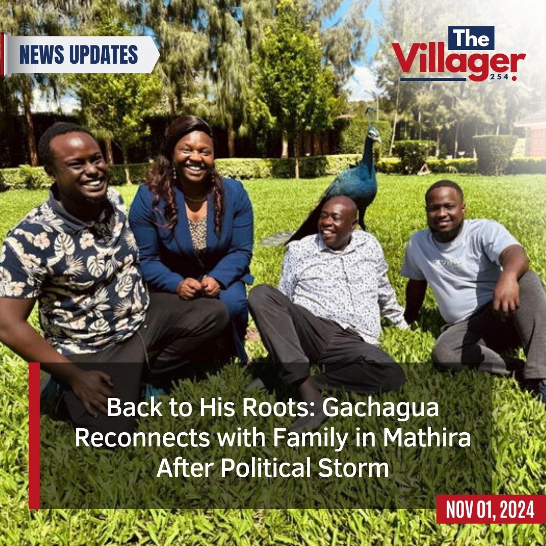 After a turbulent political journey, former DP Rigathi Gachagua enjoys a peaceful day with his family at his native home in Mathira.

#FreeAoko Kindiki KICC Riggy G Abra K Botswana Deputy president #CataniaWordDay2 Happy New Month