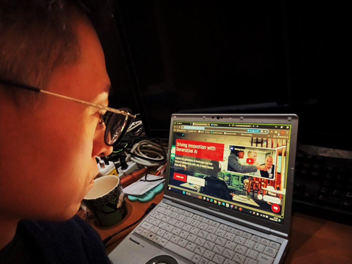 lnYBtyYVfi46025's tweet image. #MITxPRO
#GenerativeAICourse
xpro.mit.edu/courses/course…
今年4-6月に引き続いてMITの提供するコースを履修しています。
前回は「ヘルスケアにおけるAI」でした。
今回は「生成AIを使ってイノベーションを促す」というコースです。…