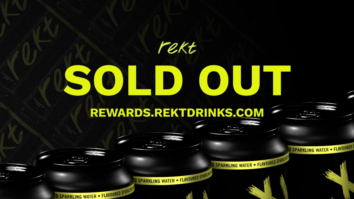 Rekt Drinks is SOLD OUT WORLDWIDE!