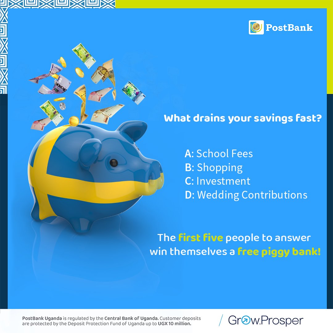 postbankug's tweet image. Still in commemoration of the World Savings Day 2024, we would love to hear your thoughts on the below::

#PostBank #WorldSavingsDay2024
#SaveForTheFuture
#CommentAndWin
#GrowProsper