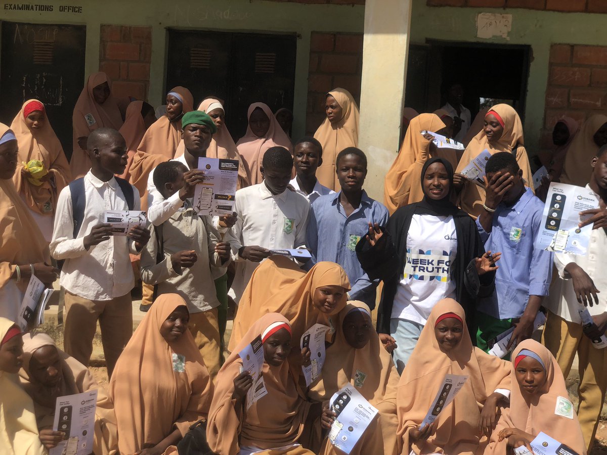 zakiyaabbkr__'s tweet image. Yesterday, I visited a school during #WeekForTruth2024 to sensitize young students on media literacy, basic  fact-checking skills, and the significance of verifying information before sharing it.   @Dubawafactsin  #AmplifyTruth #StayInformed #GlobalMILWeek #DubawaFacts