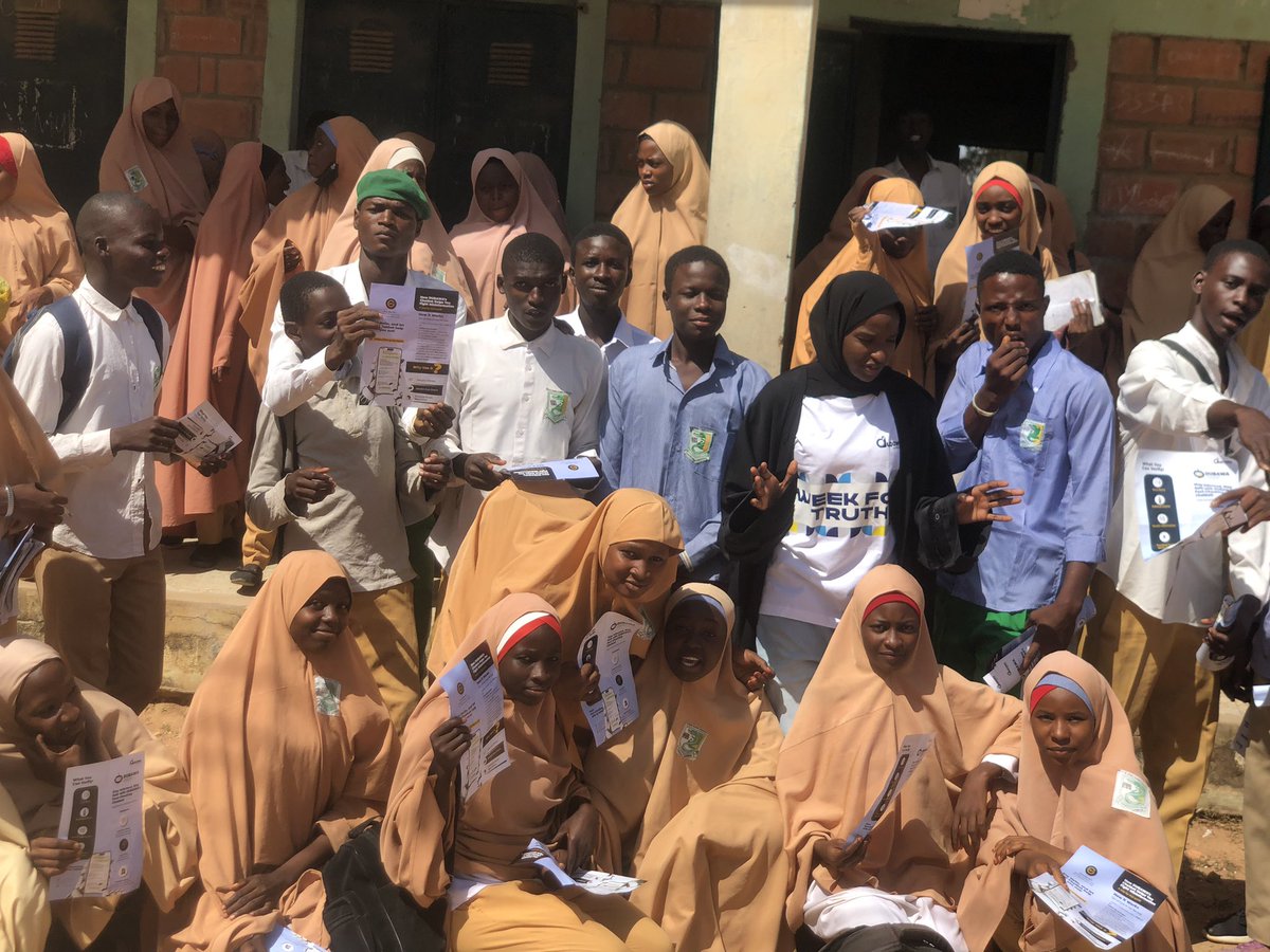 zakiyaabbkr__'s tweet image. Yesterday, I visited a school during #WeekForTruth2024 to sensitize young students on media literacy, basic  fact-checking skills, and the significance of verifying information before sharing it.   @Dubawafactsin  #AmplifyTruth #StayInformed #GlobalMILWeek #DubawaFacts