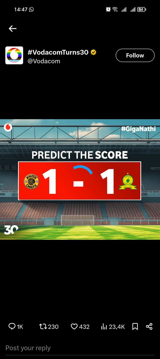 chomene's tweet photo. @Vodacom @KaizerChiefs https://t.co/1sqcZKHgVH