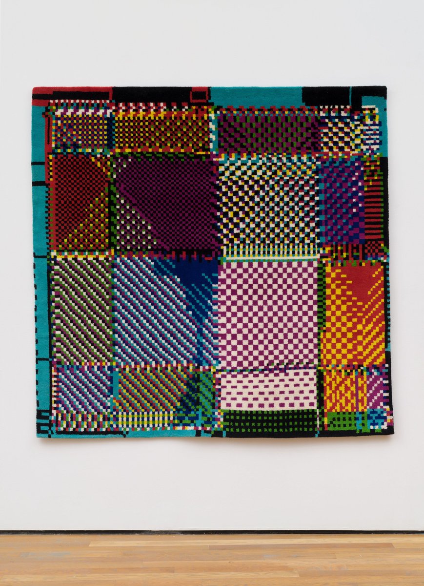 Ditherwave, Pixel Rug, 2023, wool, 72 x 72 in.