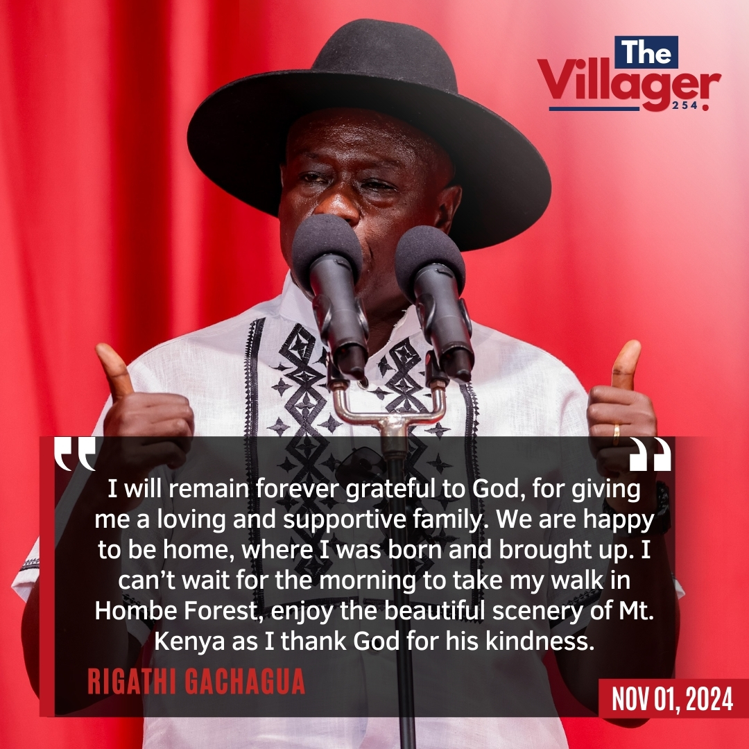 I can’t wait for the morning to take my walk in Hombe Forest, enjoy the beautiful scenery of Mt. Kenya as I thank God for his kindness - Rigathi Gachagua

#FreeAoko Kindiki KICC Happy New Month Abra K Riggy  #OnePeopleOneFlag #RejectFinanceBill2024 Public Holiday Deputy President