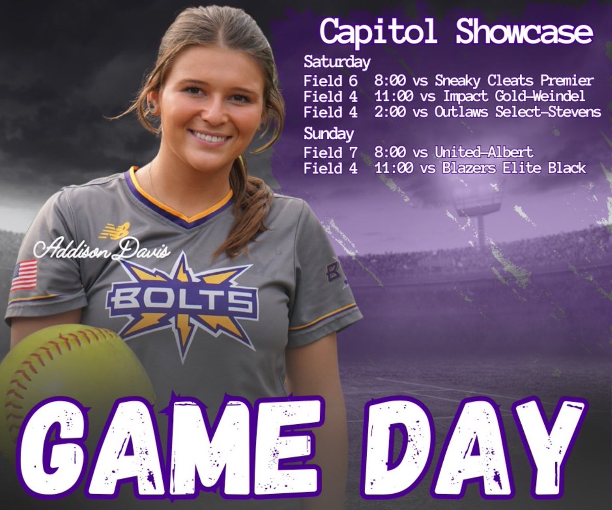 Here’s my schedule for this weekend for the capital showcase! Looking forward to y’all coming watch me and my team perform!!
<a href="/latbolts2027/">LA Thunderbolts Clement 2026/2027</a> <a href="/nicholls_sb/">Nicholls Softball</a> <a href="/CoLinSoftball/">Co-Lin Softball</a> <a href="/LSUA_SB/">LSUA Softball</a> <a href="/LSUEBengalsSB/">LSUE Softball</a> <a href="/LionUpSoftball/">Southeastern Softball</a> <a href="/SouthwestSoftbl/">Southwest Softball</a>