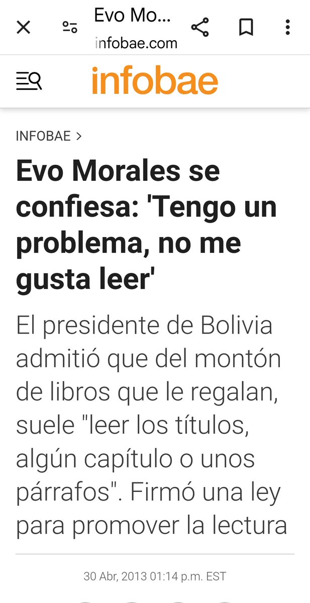 ALAMBREDPUA's tweet photo. @angelcareaga 14 años tuvo para alfabetizarse con los mejores maestros y "no le gustó" leer, escribir, no habla bien el quechua, el aymara, el español, no le gustó la industria del pescado. Se disfraza de indio, dispara. Es un #flojonazo y #cobarde
@ANPBOLIVIA
@BOmereceMAS https://t.co/FbyDyKgfrF