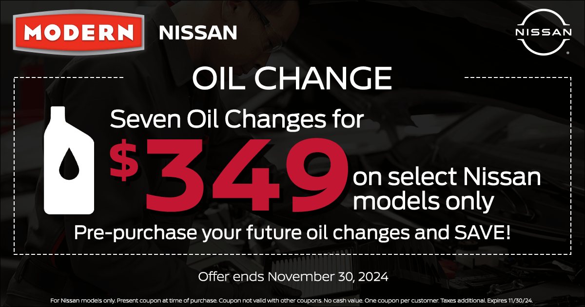 ModernNissan's tweet photo. Prepare for holiday road trips with an oil change and fuel system service at Modern Nissan!
Click the link below to schedule your next visit: https://t.co/HB0ZQ57eqA https://t.co/1zgC1gWAws