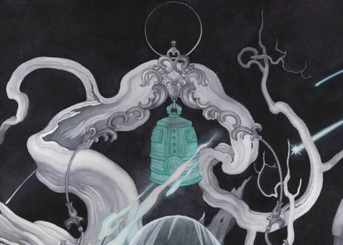 Gallery MUMONにて開催中の個展『思考する庭』より。 「夢を見る庭-彼の夢-」 P15号 作品はwebからもお取り扱いいただいておりますので、よろしければご覧いただけますと幸いです。