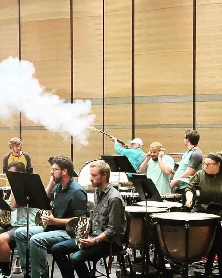 What happens when someone doesn't have their phone on silent at a brass band concert. 😄