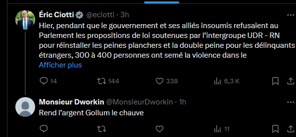 professeur36650's tweet photo. @MonsieurDworkin @AlexSamTG Toi, tu as le droit, c'est ça ? https://t.co/kPWCIv6Zmw