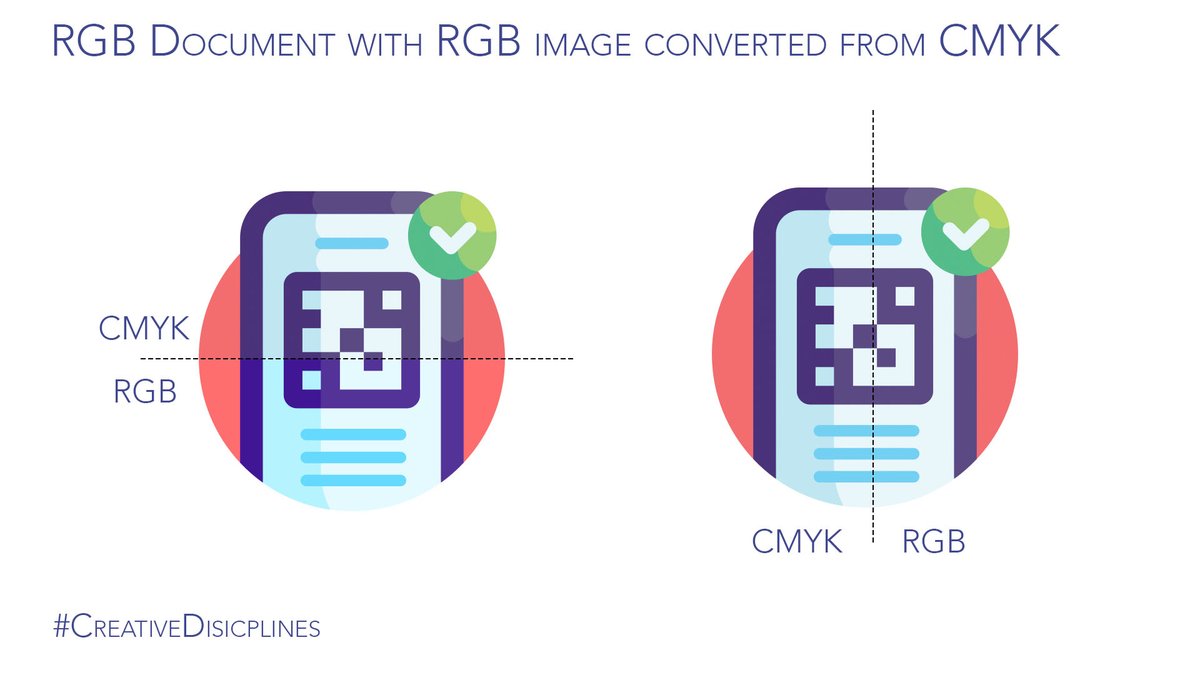 DigiPRman's tweet photo. There are some #Design basics that are regularly overlooked.
When creating #brand assets for multiple materials ensure your #RGB files match #CMYK elements.

RGB images can be over saturated and at odds with their CMYK versions creating a brand mismatch. https://t.co/yrSISLhIKg