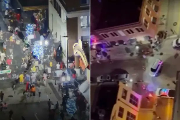 guille_farrell's tweet photo. Tragedy strikes Halloween celebrations in Orlando.
Last night:
2 lives lost 💔
6+ injured in a mass shooting
17-year-old suspect arrested
Despite police presence for the 50k-100k crowd, gunfire shattered the night. When will we feel safe at public events again? #OrlandoShooting #GunViolence