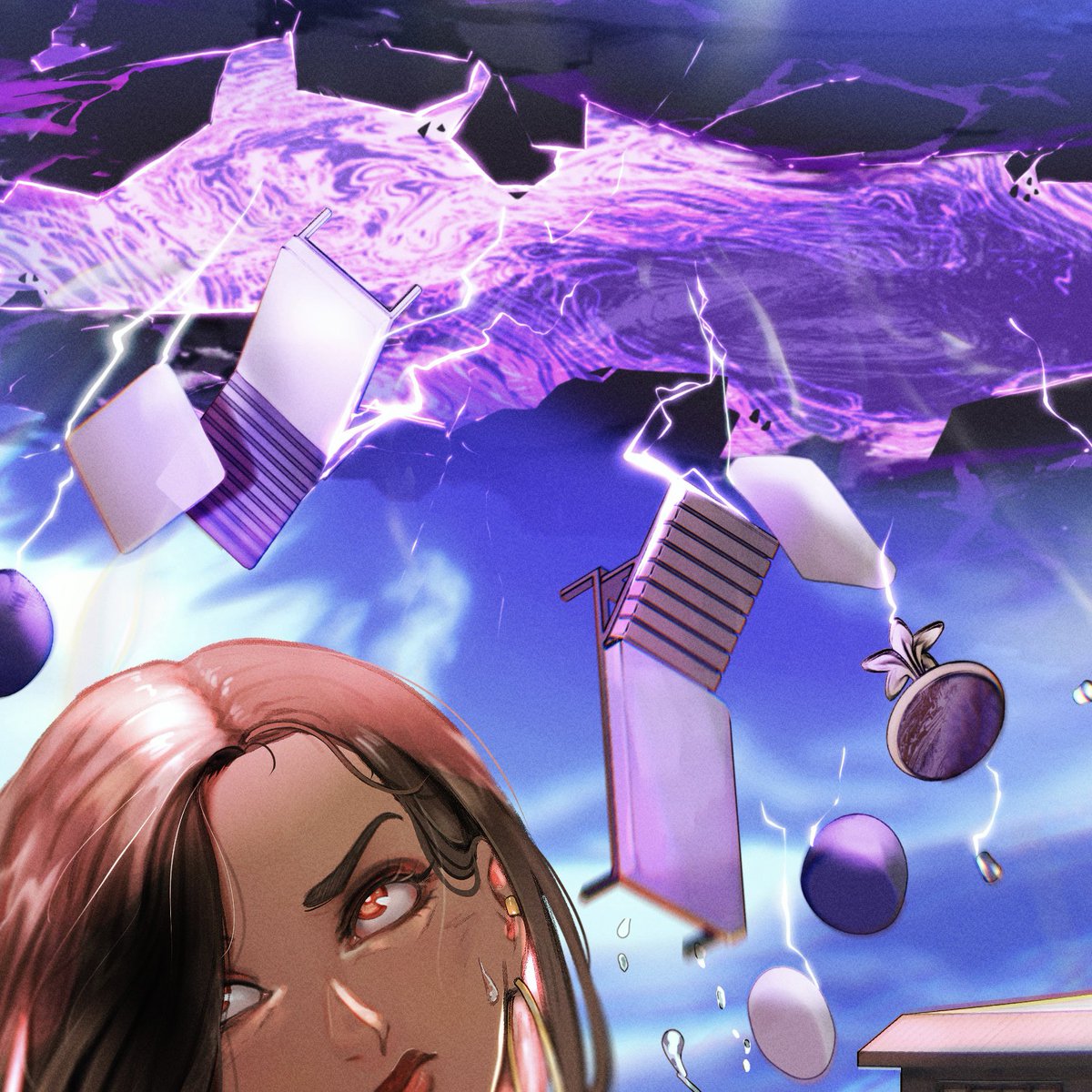 IFrAgMenTIx's tweet photo. Every line, every detail is carefully placed.
The hair strands, the lashes, the color of the cocktail(it’s a special
One noone comment on yet😆), the thunderflashes, everything🤌🏻
I could tell you something about every corner of the artwork.
Art is personal.
It’s human.
Ai can’t. https://t.co/47kzmOh1j7