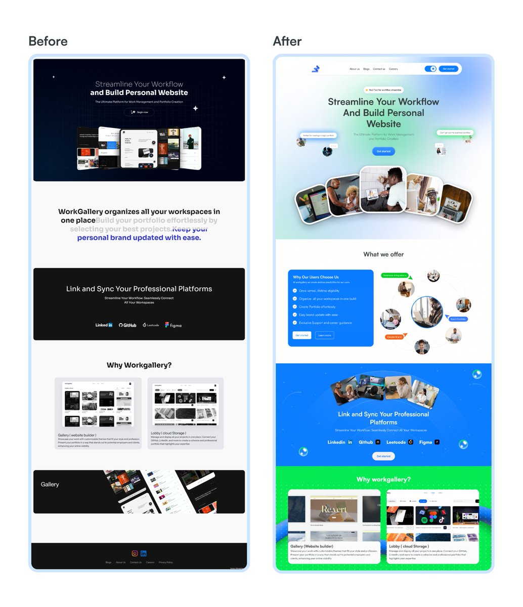 Siji_Ibukun's tweet photo. Website design roast for @Workgallery_io
See complete design here: https://t.co/7RHxbLBAlB
#websitedesign #designroast #uiux #landingpage https://t.co/CIucK1t3OM