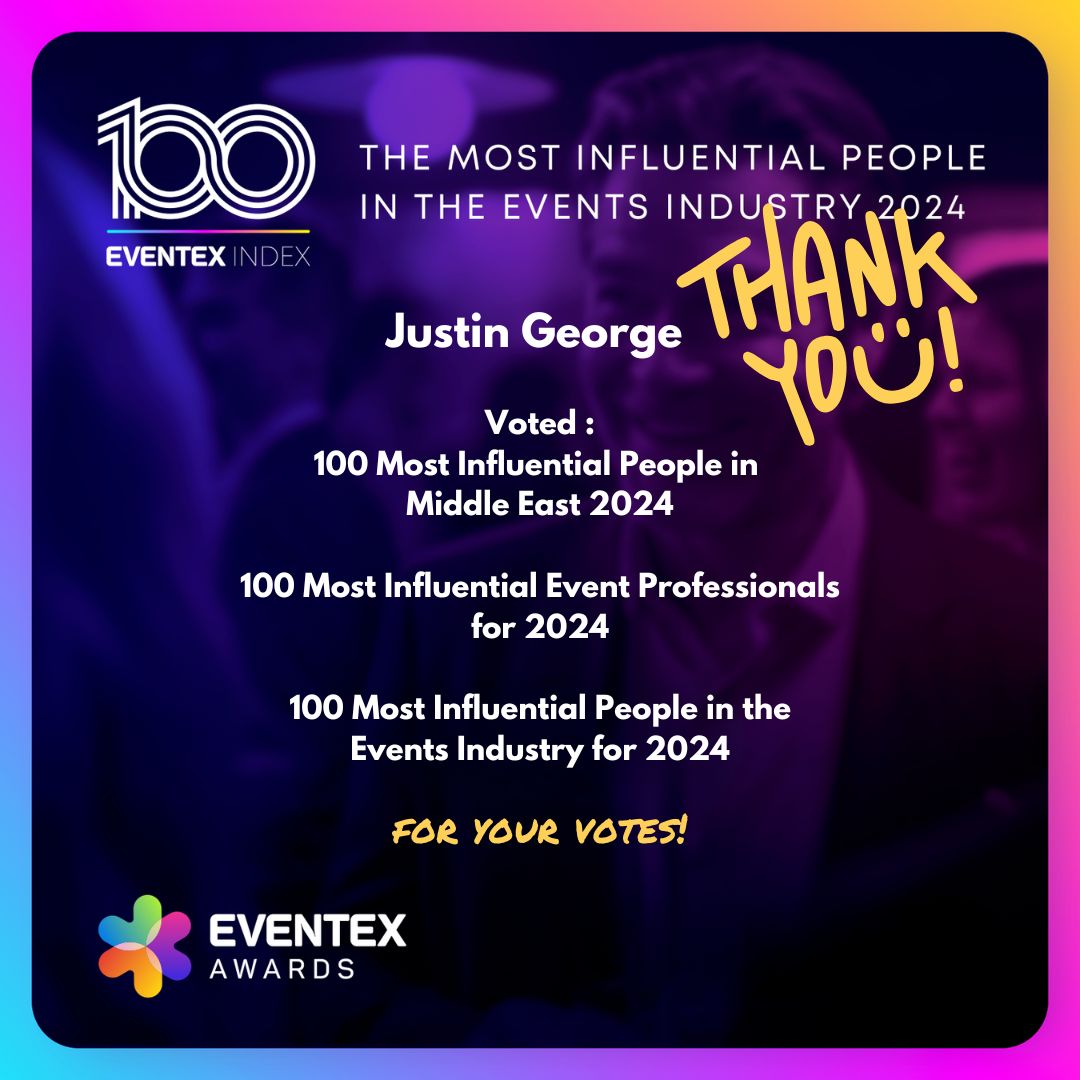 Big congratulations to our Head of Corporate Events, Justin for being recognized by the <a href="/eventexco/">Eventex</a> Awards as one of the Most Influential People in the #EventsIndustry—not just regionally, but globally!

#eventprofs #events #gulfdunes #miceprofs