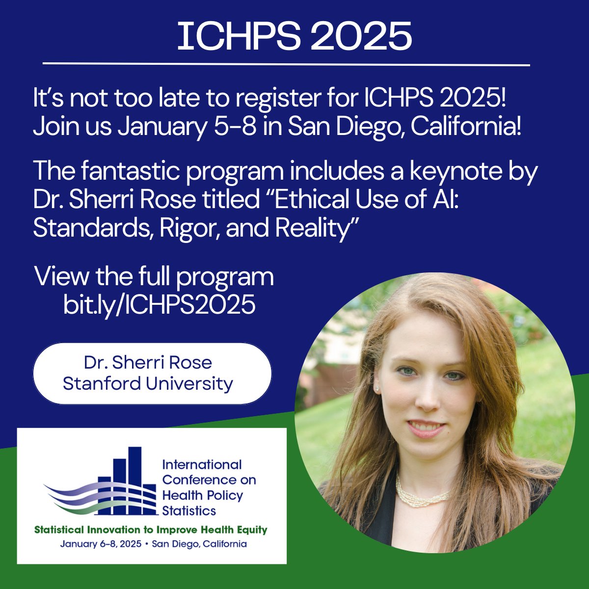 Staci Hepler (@statstaci5) on Twitter photo 🚨ICHPS 2025 is just 2 months away! But don't worry, there's still time to register. You definitely don't want to miss this fantastic program featuring a keynote by <a href="/sherrirose/">Sherri Rose</a>!
bit.ly/ICHPS2025 🚨ICHPS 2025 is just 2 months away! But don't worry, there's still time to register. You definitely don't want to miss this fantastic program featuring a keynote by <a href="/sherrirose/">Sherri Rose</a>!
bit.ly/ICHPS2025