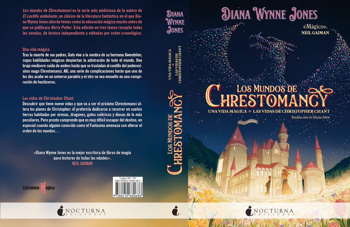 NocturnaEd's tweet photo. El 25/11 llega el primer tomo de #LosMundosDeChrestomanci, la serie más ambiciosa de la autora de #ElCastilloAmbulante, #DianaWynneJones, un clásico de la literatura fantástica. Esta edición en 3 tomos recopila todas las novelas, de lectura independiente y en orden cronológico.✨ https://t.co/agNncQLnjX