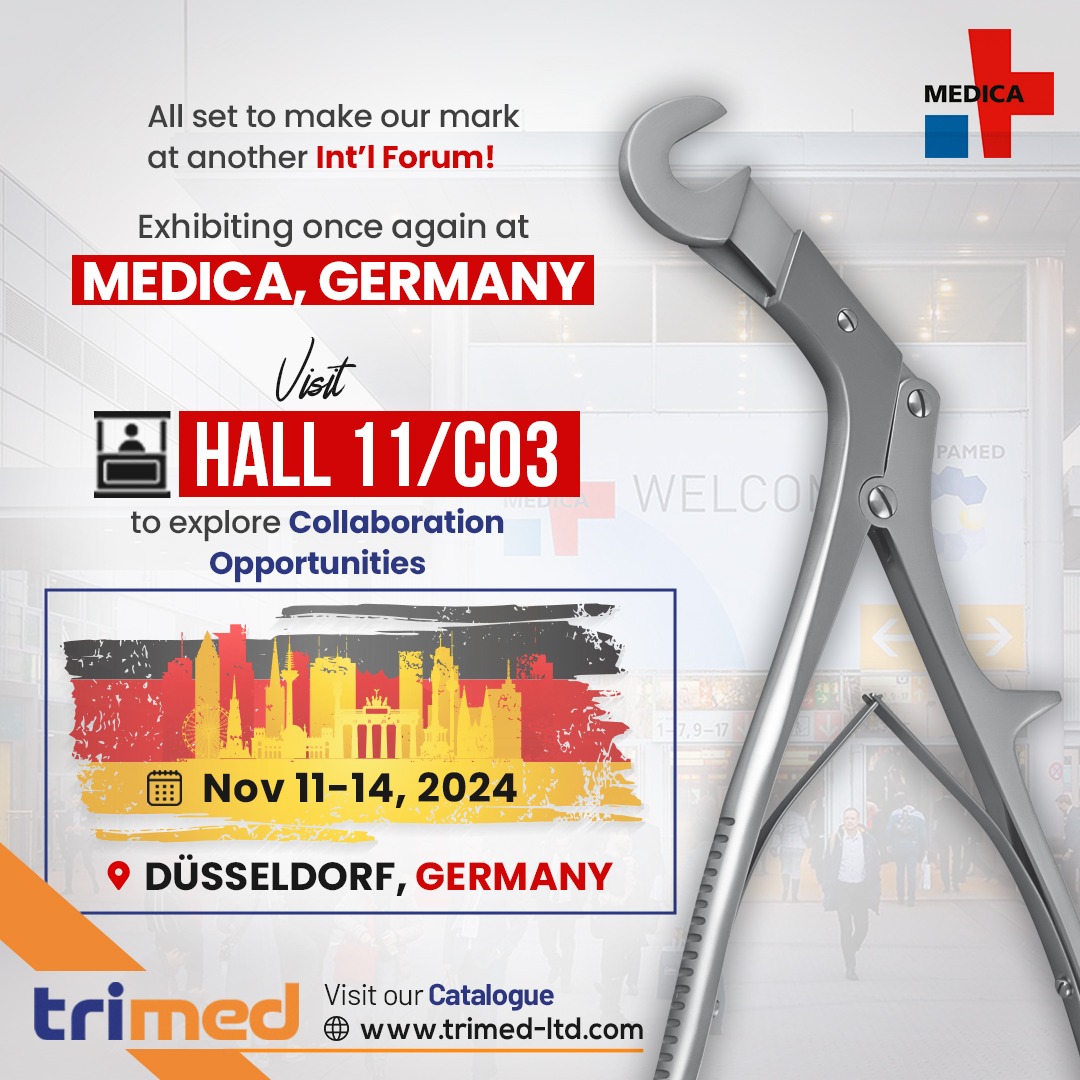 trimedltd's tweet photo. All set to make our mark at another Int'l Forum!
Exhibiting once again at Medica, Germany

Visit Hall 11/C03 to explore Collaboration Opportunities
🗓️ Nov 11-14, 2024 | 📍 Düsseldorf, Germany

#Trimed #SurgicalInstruments #Exhibition #Medica #Germany https://t.co/Kv02cEkuJm