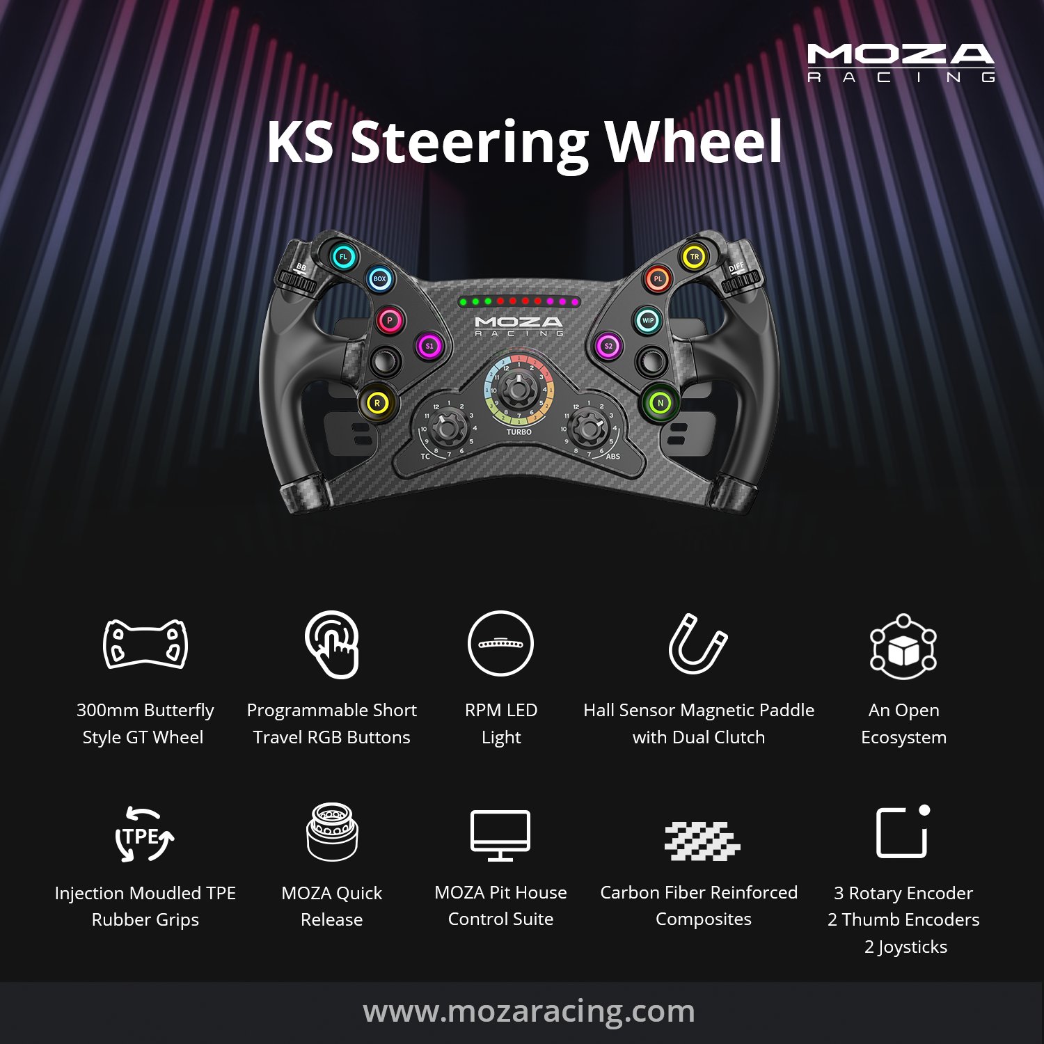 Black Friday 2024 MOZA Racing KS Steering Wheel Now Just 249