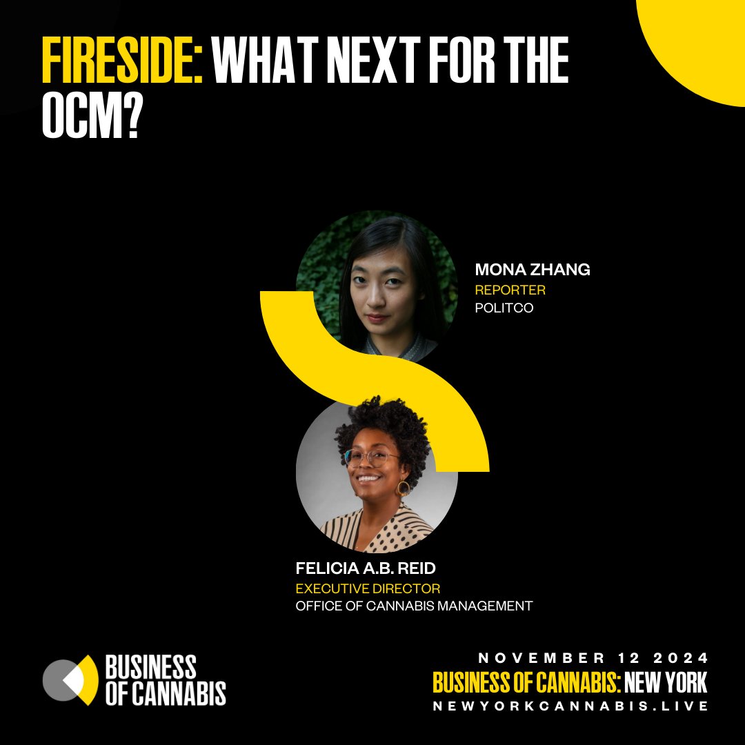 BofC_Global's tweet image. 🗣️  Join Felicia A.B. Reid, Executive Director of the New York State Office of Cannabis Management and Mona Zhang, this November 12. The talk will discuss Felicia's first 6 months, NY's evolving cannabis landscape and more. @zhangmona .@nys_cannabis

🎟️👉 eu1.hubs.ly/H0dq4mb0