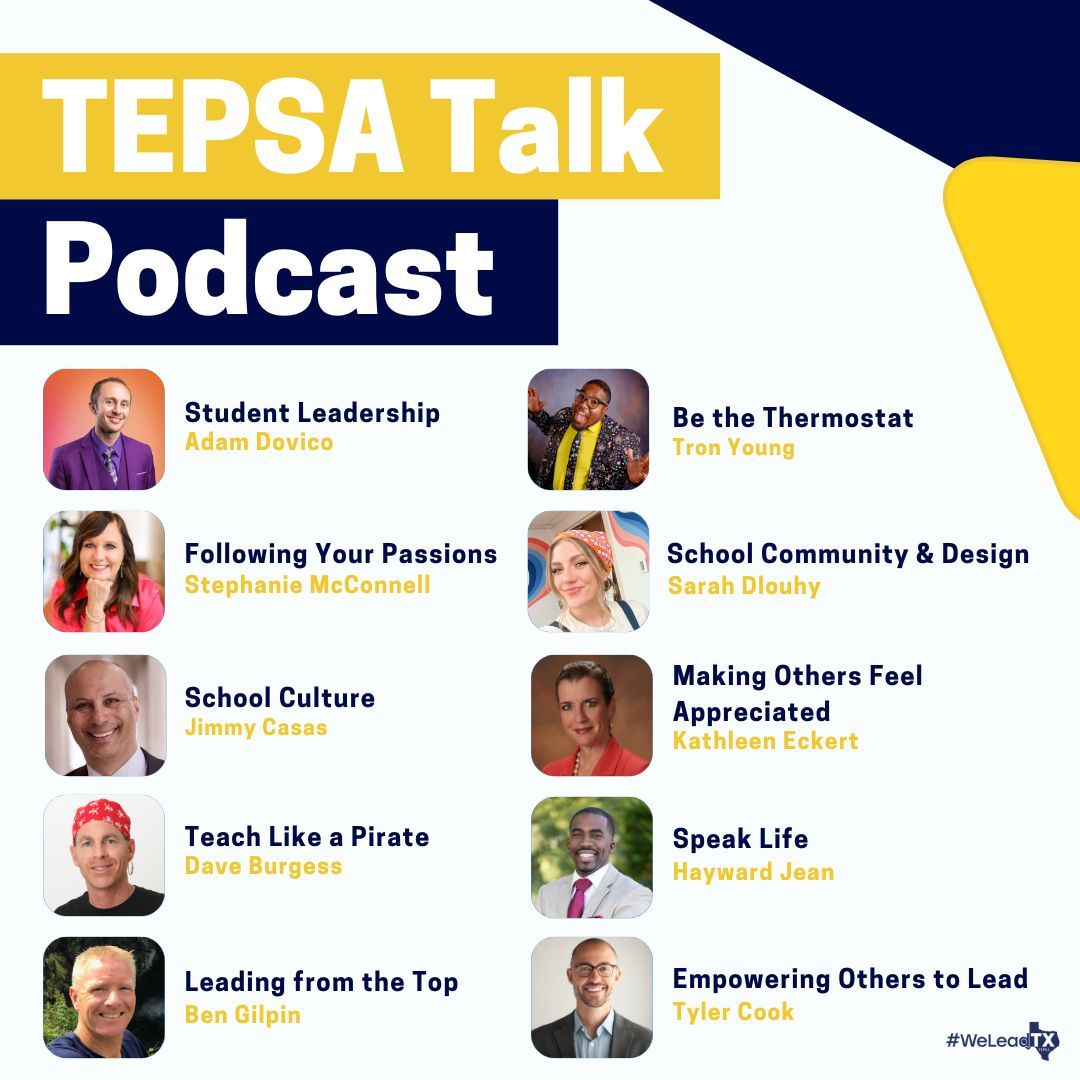 Looking for some FREE bite-sized learning? Check out our last ten #podcast episodes with thought leaders from around the world!

Listen here: tepsa.org/publications/p… 

#WeLeadTX