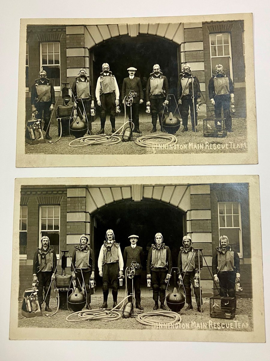 Rotherham Museums, Arts and Heritage (@cliftonparkmus) on Twitter photo Suited & booted, rescue team edition. Canaries included. #heroes <a href="/explorearchives/">Explore Your Archive</a> Rotherham Archives & Local Studies Ref 1358-F/1/85-86 Suited & booted, rescue team edition. Canaries included. #heroes <a href="/explorearchives/">Explore Your Archive</a> Rotherham Archives & Local Studies Ref 1358-F/1/85-86