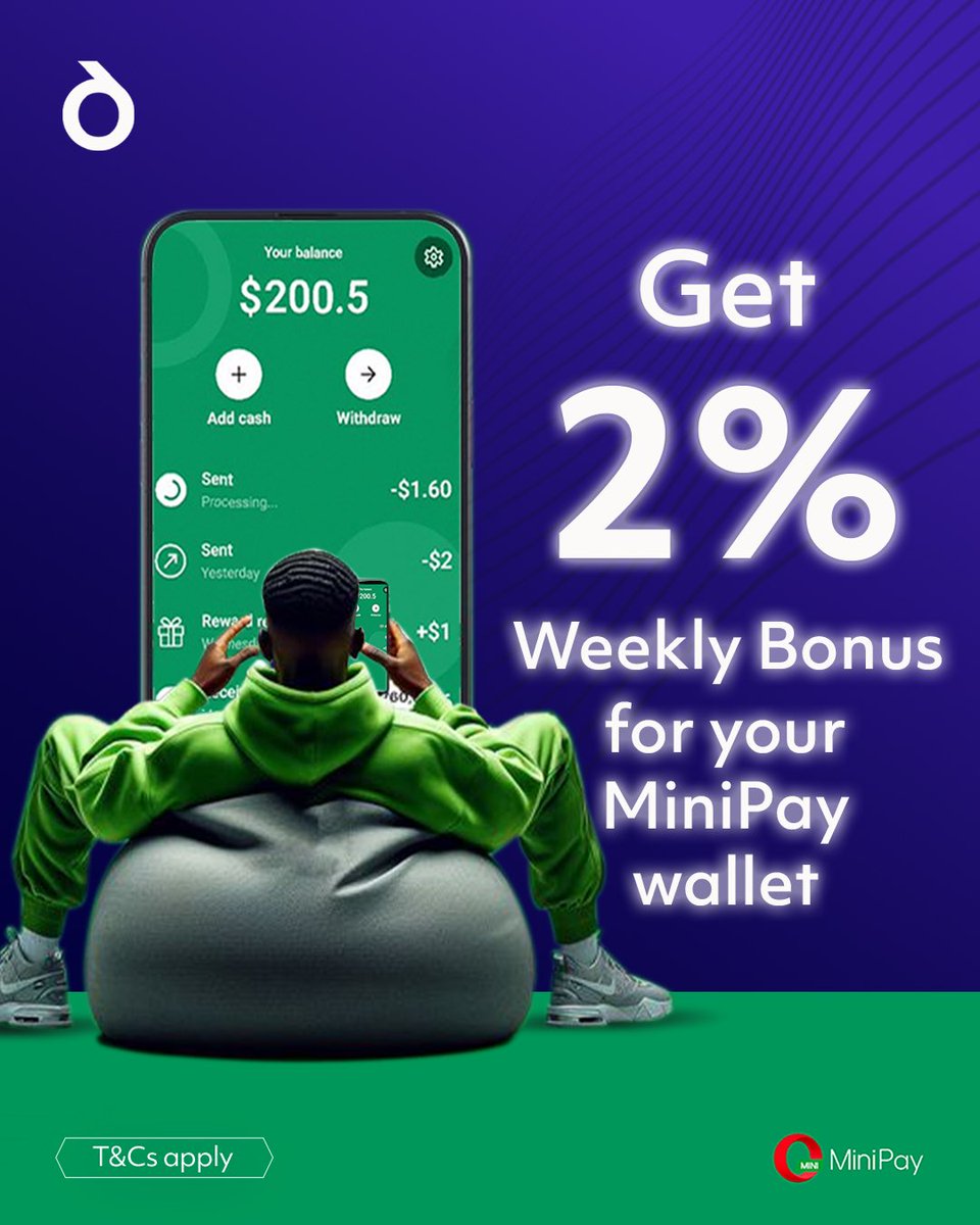 fonbnk1's tweet photo. Transact with Fonbnk to receive a 2% bonus 🎉 on your @minipay wallet 💳!
#Fonbnk #MiniPay #HODL&Earn #SavewithMiniPay https://t.co/bsk8gv0vyJ