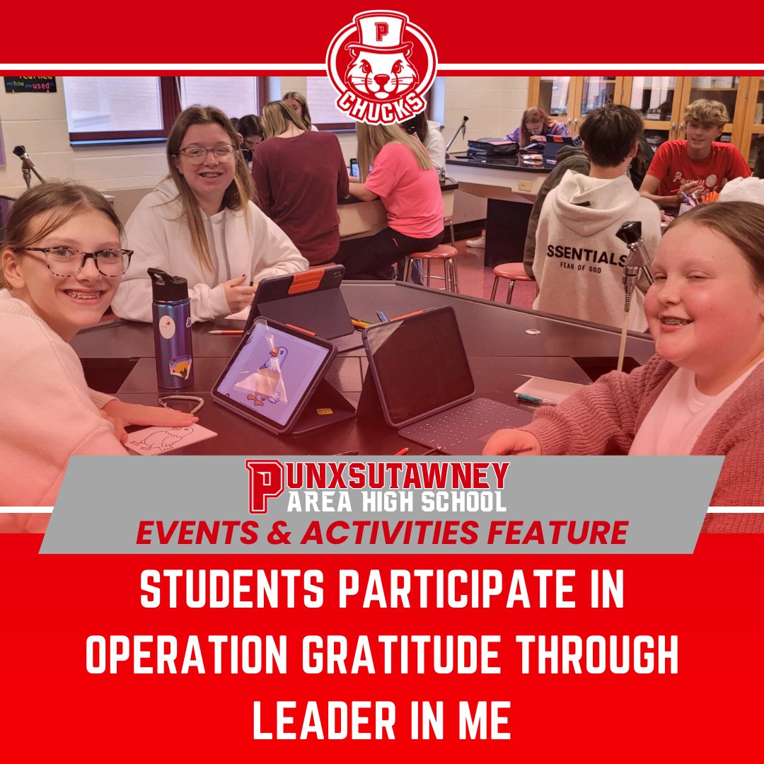 Students at PAHS created hand-made thank-you cards for veterans and active military service personnel as part of the Leader in Me program. Many of these cards will go to Operation Gratitude, which sends care packages to the military.  Read more here: ow.ly/xHgE50TXJtP