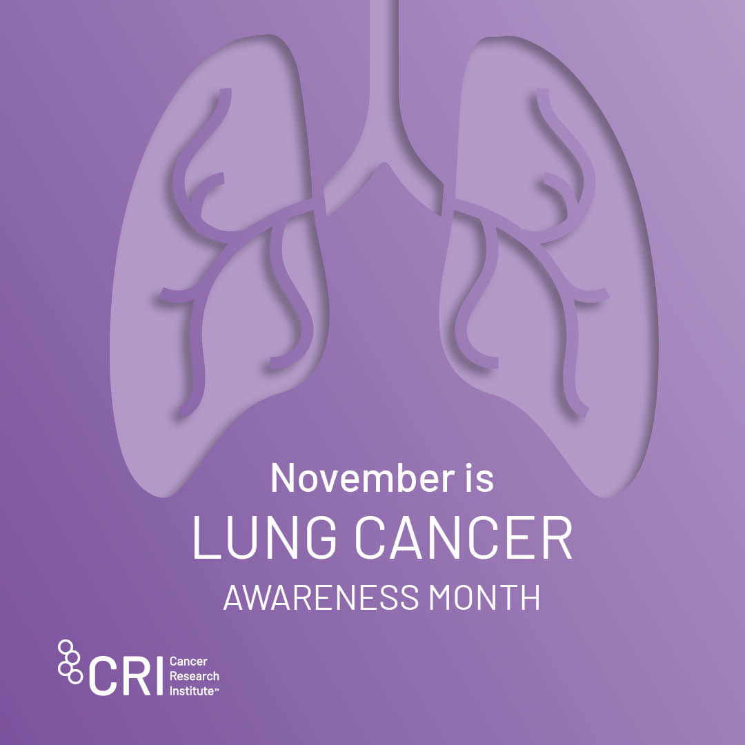 November is #LungCancerAwarenessMonth! With your help, the Cancer Research Institute can continue to fund lifesaving cancer immunotherapy research, and revolutionize the way lung cancer is treated, forever. Make a gift today: bit.ly/3qDkt47 #LungCancer #Immunotherapy