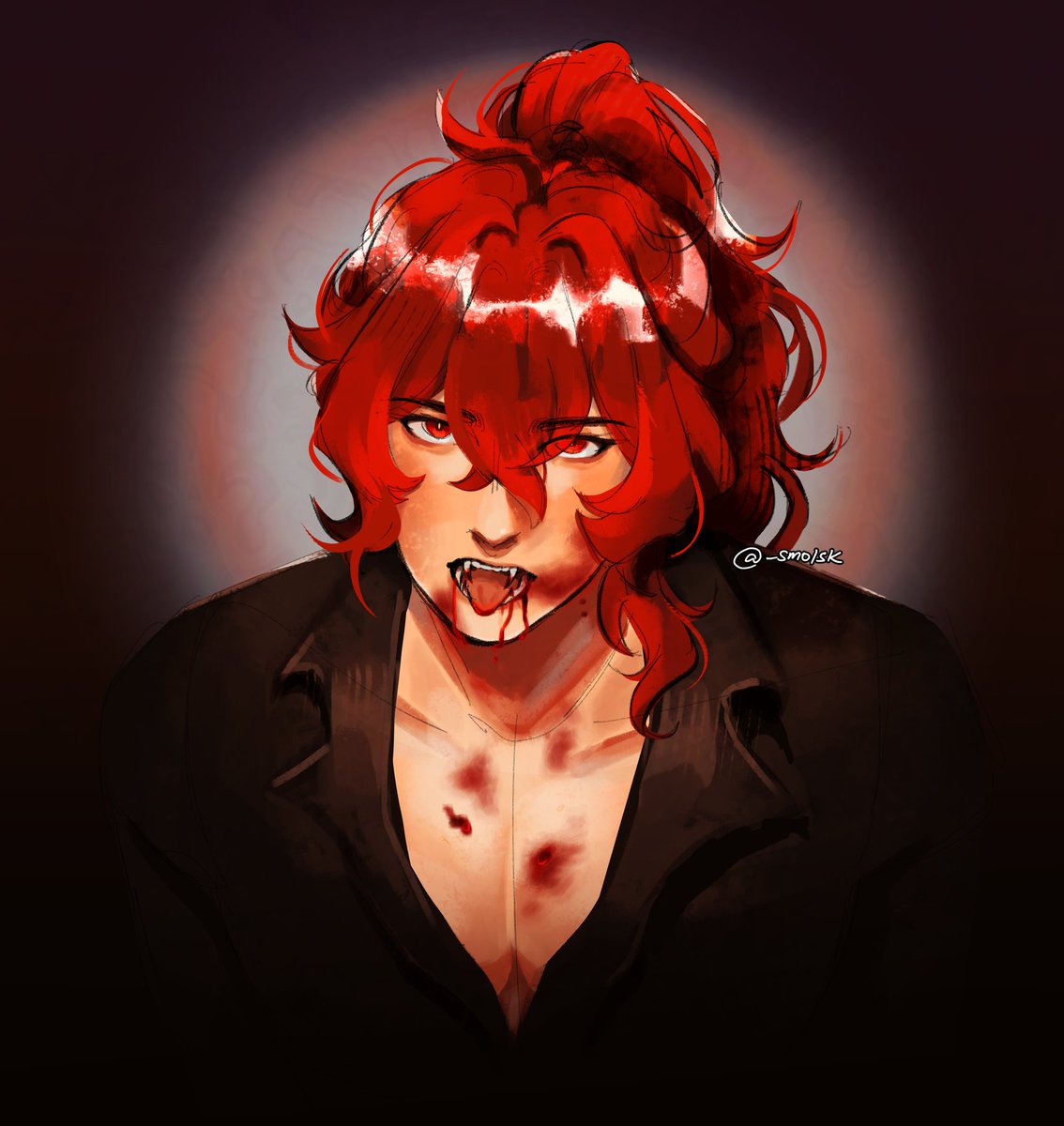 Vampire Diluc for halloween I call this girl dinner 🍷🎃

#GenshinImpact #Genshin #Diluc #原神