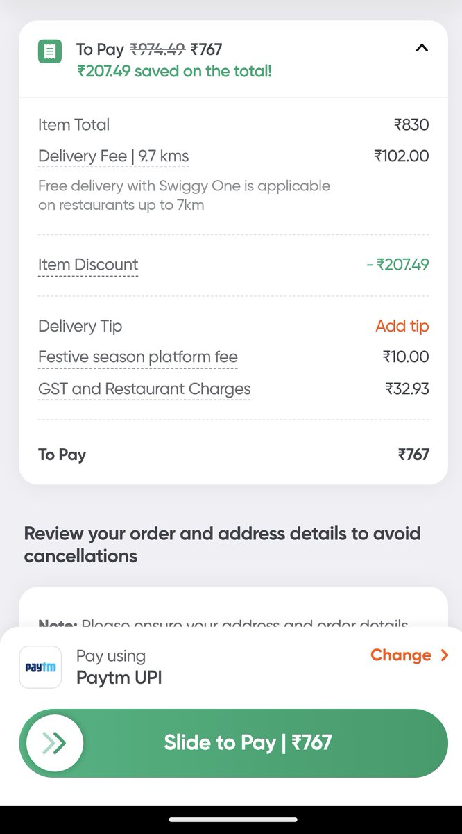 Arachnodev's tweet image. Okay so the same restaurant is 9.7km on #Swiggy and 12km on #Zomato. Am I missing something?