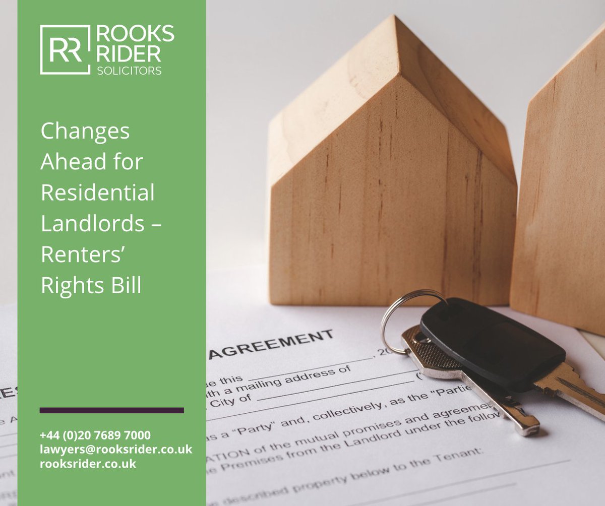RooksRider's tweet photo. The #RentersRightsBill is currently going through Parliament and #landlords with #propertyrentals must understand the changing landscape.
Read more: https://t.co/BgEoksRjGS
If you require advice in relation to residential tenancies, please contact us: lawyers@rooksrider.co.uk https://t.co/qKwWOy0PQM