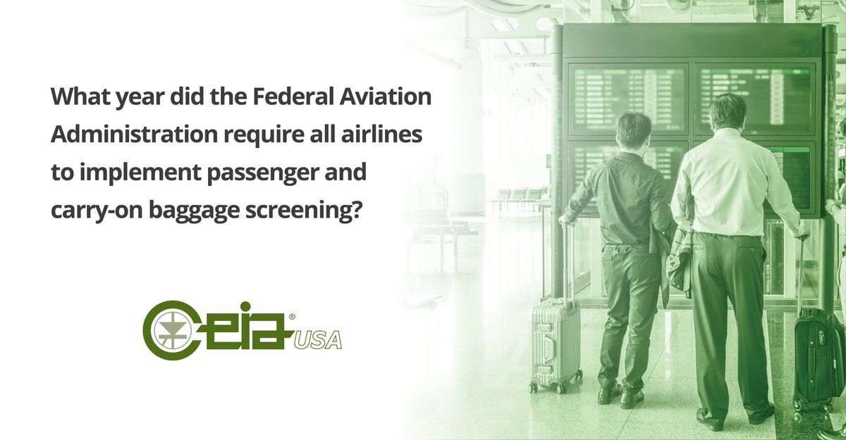 Aviation History Month: The Evolution of Airport Safety  
Do you know when passenger screening became mandatory at airports? Here's a hint: it happened long before the 2000s! (Find the answer below.) Celebrating Aviation History Month, let's reflect on how metal and weapon