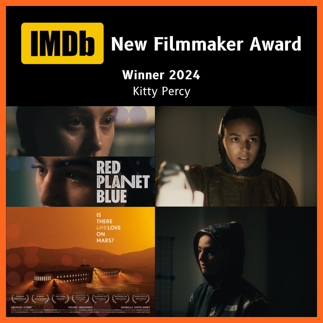 🏆 CONGRATULATIONS 🏆

Kitty Percy has won the <a href="/IMDb/">IMDb</a> New Filmmaker Award hosted by <a href="/FilmBathUK/">FilmBath</a> for writing &amp; directing her short film #RedPlanetBlue.

#ReppedByCasarotto #FilmTv #AwardWinningShortFiln