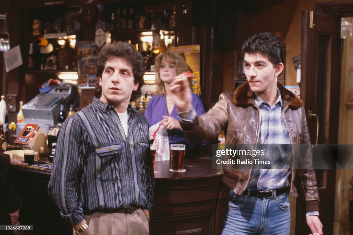 shitbritishpics's tweet photo. Nejdet Salih, Gillian Taylforth and John Altman in a scene from the BBC soap opera 'EastEnders' (1984) https://t.co/kYfPjthK2R