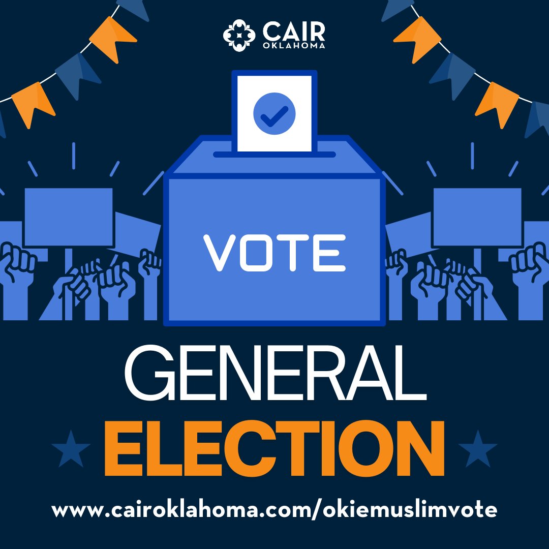 Are you prepared to vote on Tuesday, November 5th? Be sure to check out our Oklahoma Muslim Voter Portal complete with guides to the candidates running for federal and state offices to be informed and confident in your decisions cairoklahoma.com/okiemuslimvote/