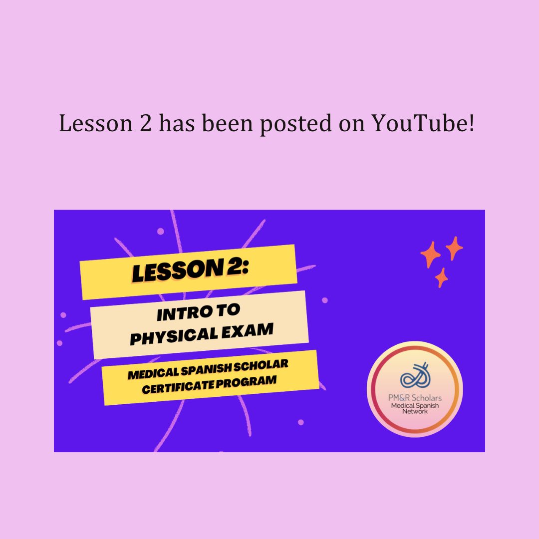 PM&R Scholars Medical Spanish Network tweet media