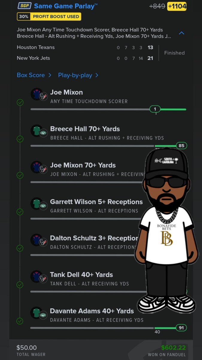 BonafideBets's tweet image. Another Same Game Parlay Cash for VIP

Join now Link in bio

#GamblingCommunity #GamblingX #Fanduel