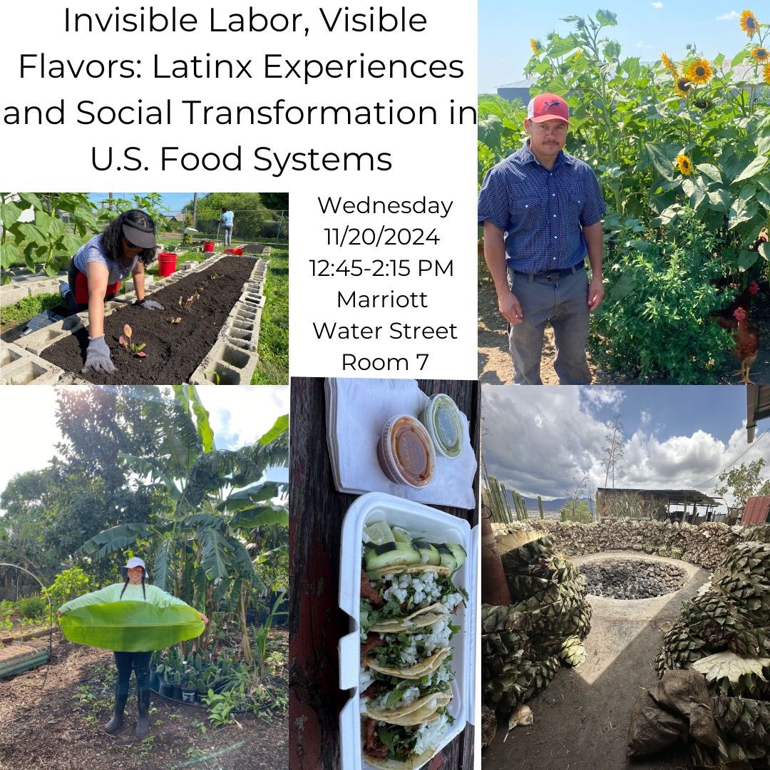 FoodAnth's tweet image. SAFN is pleased to begin its promotion of talks during the AAA Conference in Tampa, FL which begins in about 3 weeks! This panel Invisible Labor, Visible Flavors, showcases various graduate student research across the U.S. food system with Latinx labor. Hope to see you there!