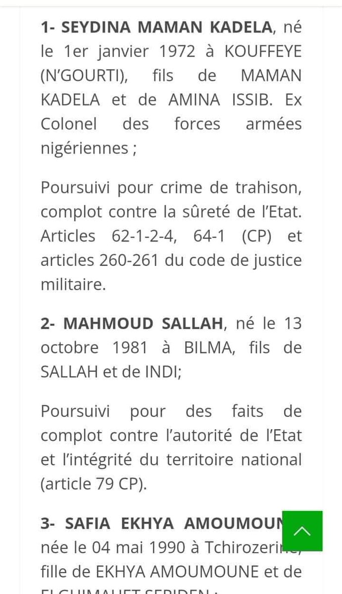 aboubacarybarma's tweet photo. #Niger #Insécurité
#LutteContreLeTerrorisme: 10 proches de #Bazoum encore fiches comme terroristes
...
Nouvelle #inscription de dix (10) personnes physiques au #Fichier de personnes, groupe de personnes ou entités impliqués dans des actes #terroristes (#FPGE). https://t.co/FO2fw2rUlE