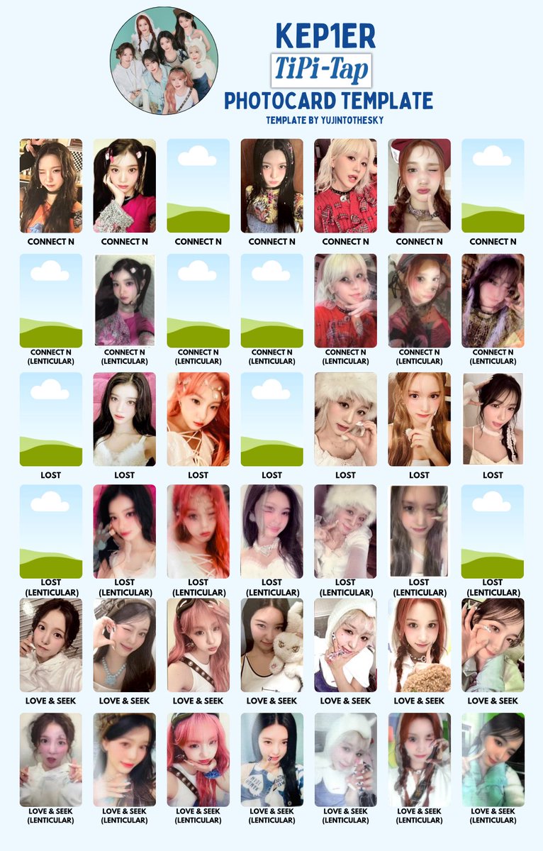Kep1er | 케플러 TIPI-TAP Photocard Template ୨ৎ [42/42 found