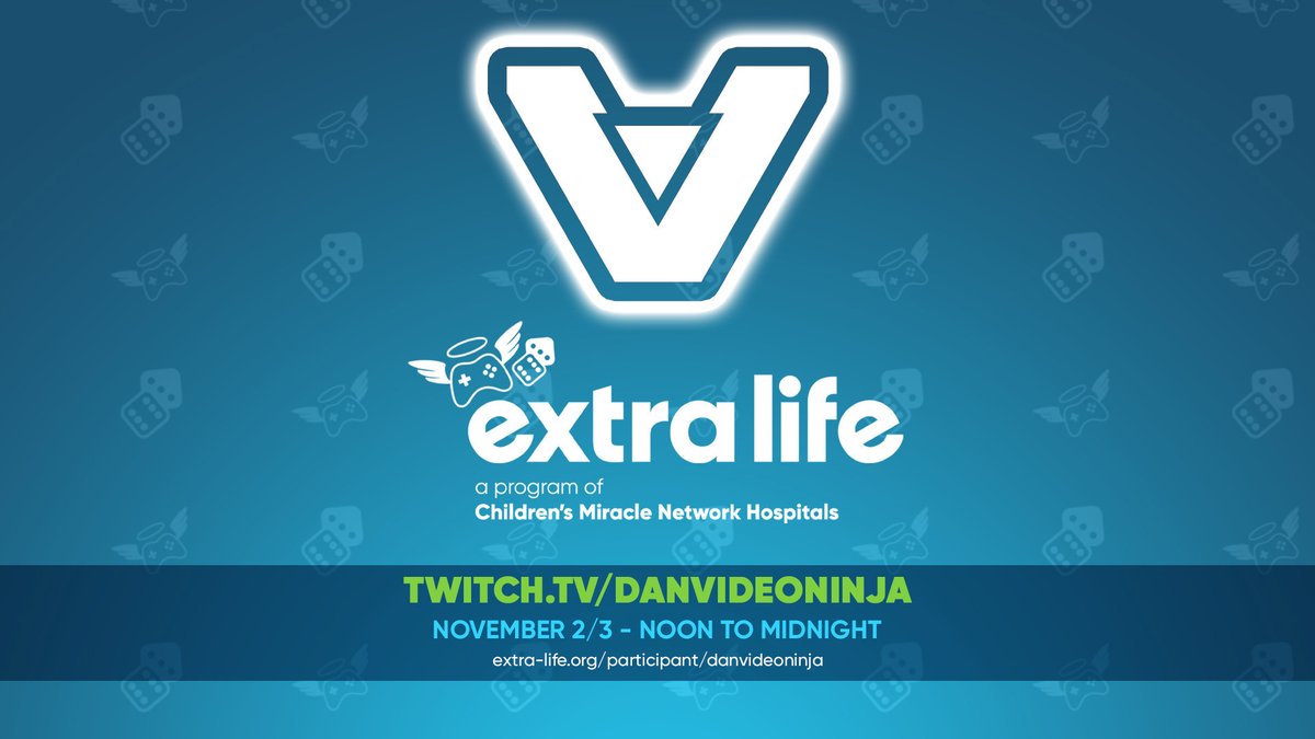 It's #ExtraLife weekend! 

Tune in all weekend and donate to help out @extralife4kids!

twitch.tv/danvideoninja