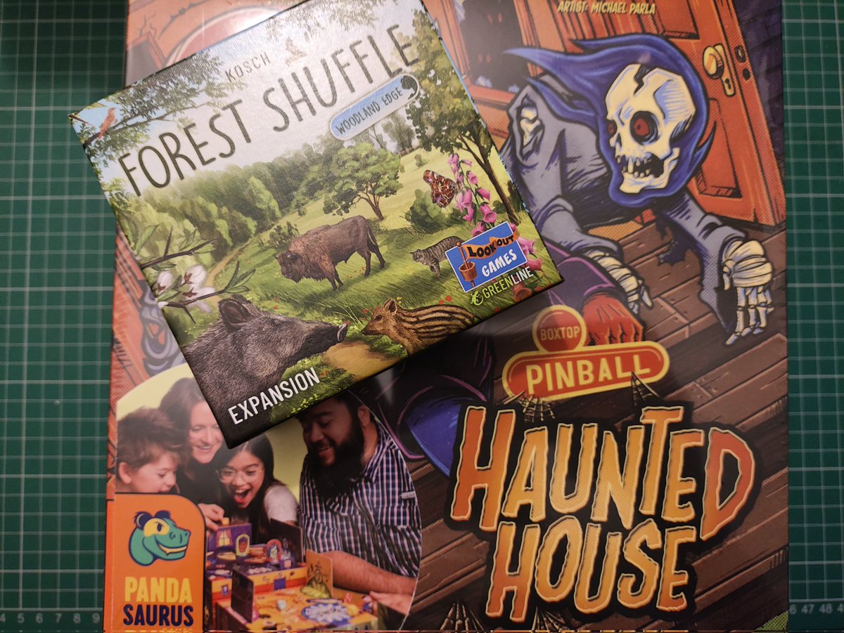 New stock: Forest Shuffle Woodland Edge expansion and Boxtop Pinball: Haunted House. Available on our website now!