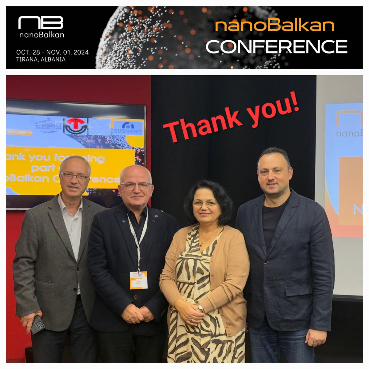 ArbenMerkoci's tweet photo. 🎉 Just wrapped up an incredible #nanoBalkan Conference in #Tirana, #Albania
5 inspiring days with top nanotech experts from around the world. Huge thanks to all participants, the organizers @PhantomsFound, @ICN2nano, @NanoAlb #ASHSH #UT
See you all at the next edition! 🌍 https://t.co/0SdEIRR722