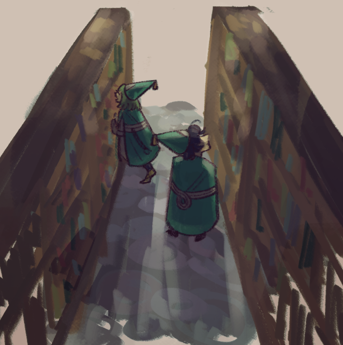 froggerbit's tweet image. a little library date
#Δ帽子 #witchhatatelier