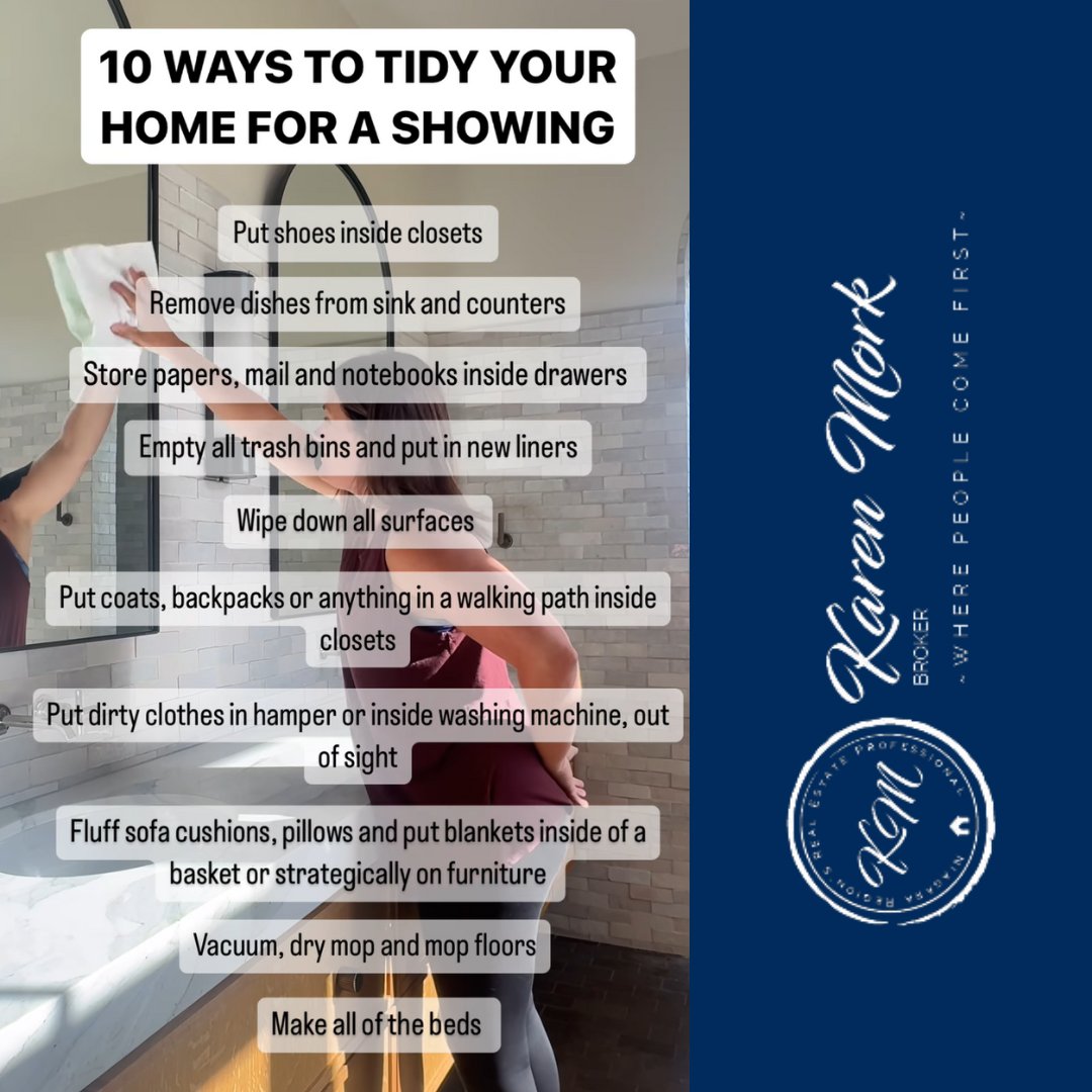 McMullinRealtor's tweet photo. A last minute showing 😱
What to do?!
Where to start?!
What’s most important?!

I've got a quickly tidy-up cheat sheet that I'll send to all of my sellers before we even hit the market that they can print out as a guideline for each room of their home. https://t.co/qKGWt0UlYf